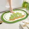 Мягкий пушистый коврик для ванной, нескользящий, впитывающий, входной коврик, цветочный принт, коврик для ванной, коврик для ног, ковер для душевой комнаты, домашний декор