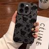 Простой черный мягкий чехол для телефона с принтом в виде розы для iPhone 17 Air 16 Чехлы iPhone 15 Pro Max 16E 14 12 13 11 XS XR X 7 8 Plus
