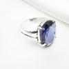 Кольцо с иолитом, кольцо из чистого серебра 925 пробы, ювелирные изделия ручной работы с драгоценными камнями, подарки для жены, абсолютно новое кольцо