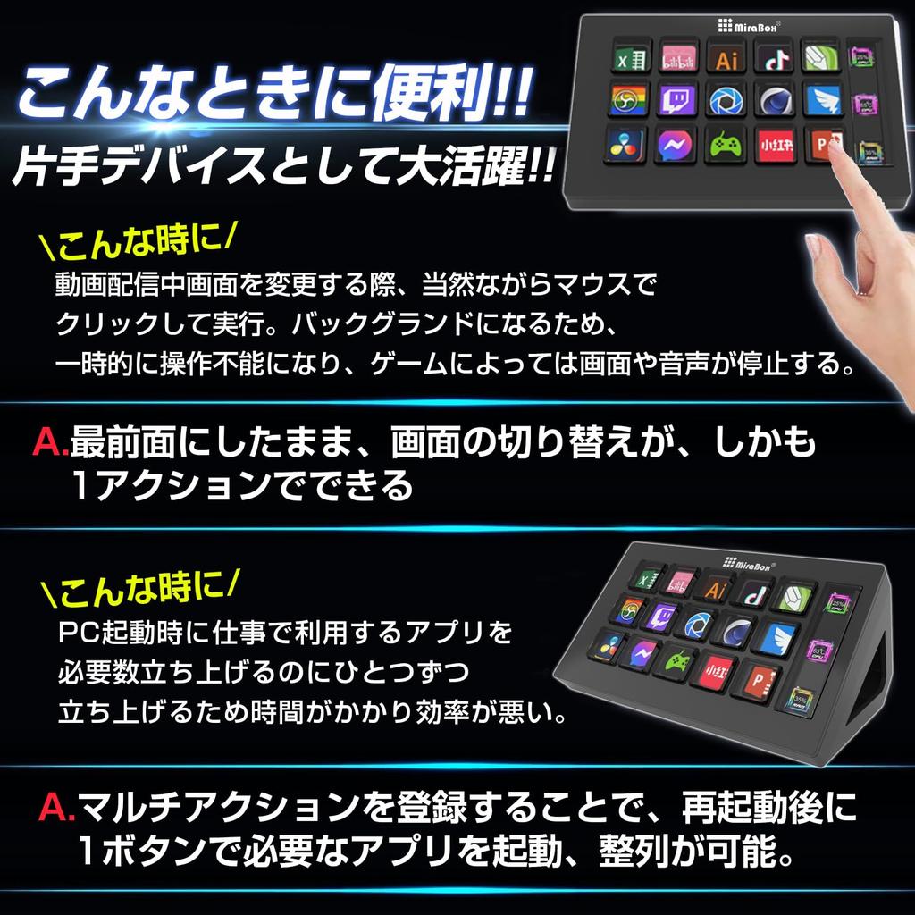 HSV293 Тонкие клавиши быстрого доступа 15 пользовательских клавиш Windows Twitch YouTube 10/macOS (черный)