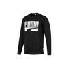 Rebel Bold Color-Block Logo Print Crew Neck Sweatshirt Men Tops Black 580905-01