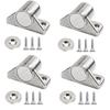 4-Pack Strong Magnetic Latch, Stainless Steel Magnetic Door Catches for Cupboards, Closets, and Cabinets, with Screws (Nickel Color)