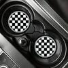 7CM Car Cup Holder Coaster Round Flower Checked Honeycomb Bling Rhinestone Anti-Slip Heat Resistant PVC Water Bottle Pad Mat SUV Truck Car Interior