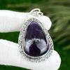 Pear Crown Chakra Chevron Amethyst Stone Wedding Pendant Jewelry Sterling Silver