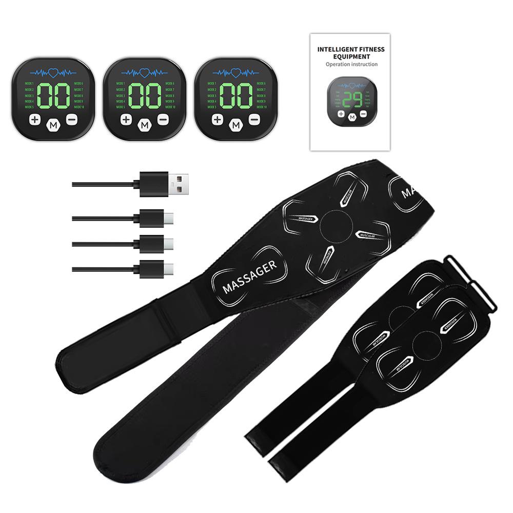 Electric Abs Toning Training Belt EMS Body Slimming Belt Waist Trimmer Abdomen Muscle Stimulator Weight Loss Massager Men Women