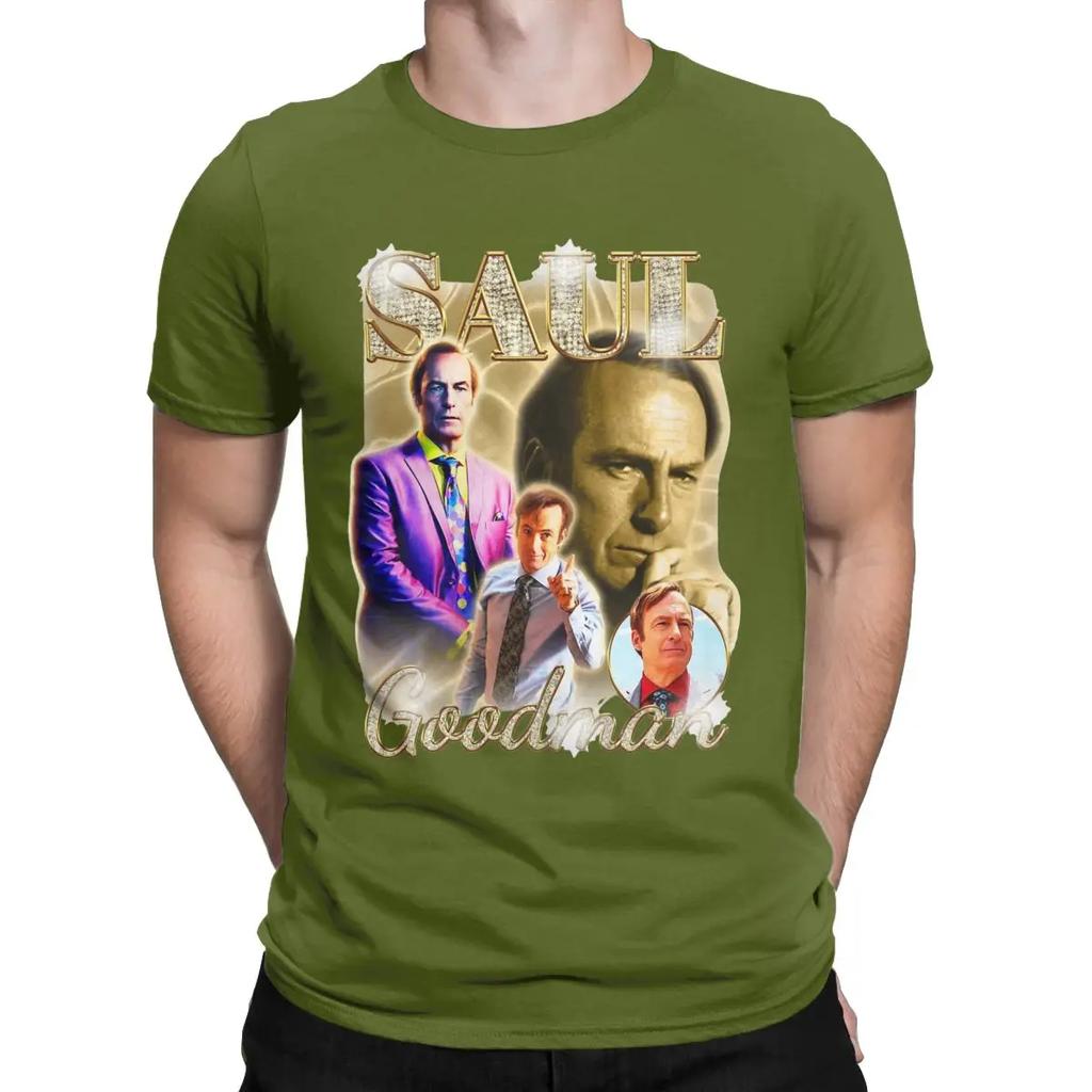Saul Goodman Vintage Better Call Saul Jimmy T-Shirts for Men 100% Cotton Tees Crewneck Short Sleeve T Shirts Plus Size Clothes