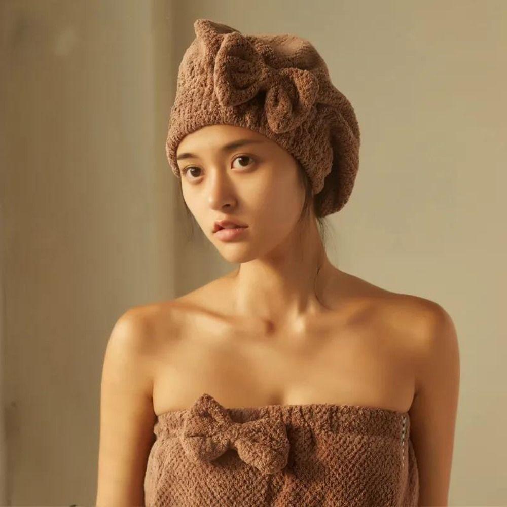 Absorbent Dry Hair Hat Thickening Head Scarf Bathroom Supplies Quick Drying Towel  Women