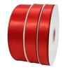 Gift Wrapping Ribbon 99.5yd Length 1.0in Width Flexible Polyester Red Satin Ribbon for Decoration DIY Craft