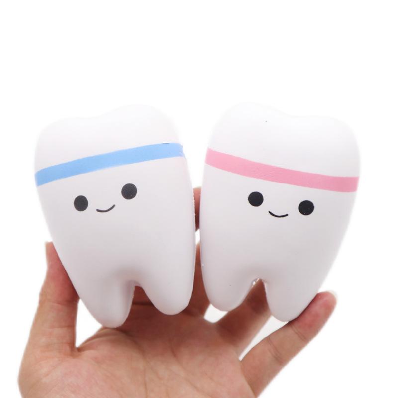 1PCS Teeth Shape Toy Slow Rising Stress for Children Cute Cartoon Dentist Gift Antistress Dental Clinic Dentistry Promotional
