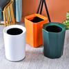 High-grade Trash Can No Lid Pressure Ring Storage Bathroom Office Japanese Paper Basket
