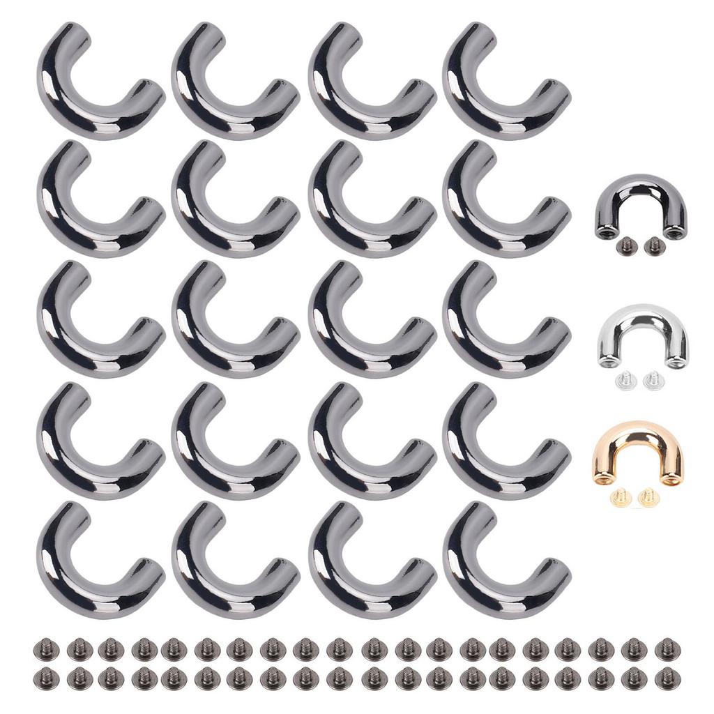 20 комплектов пряжек для арочного моста, U-образные кольца, цепные ремни, соединители из цинкового сплава, железо для сумок C