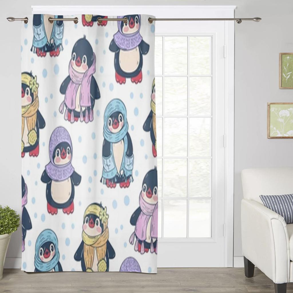 Милые пингвины оконные шторы для гостиной роскошный декор спальни портьеры кухонные оконные шторы шторы