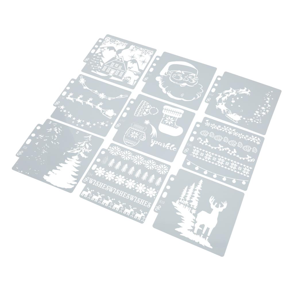 9Pcs Stencils Production Reusable PET Multi Purpose Flexible Mandala Template