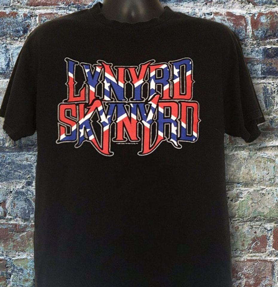Футболка с логотипом Lynyrd Skynyrd, забавная черная хлопковая футболка, винтажный подарок TS00114, классическая футболка