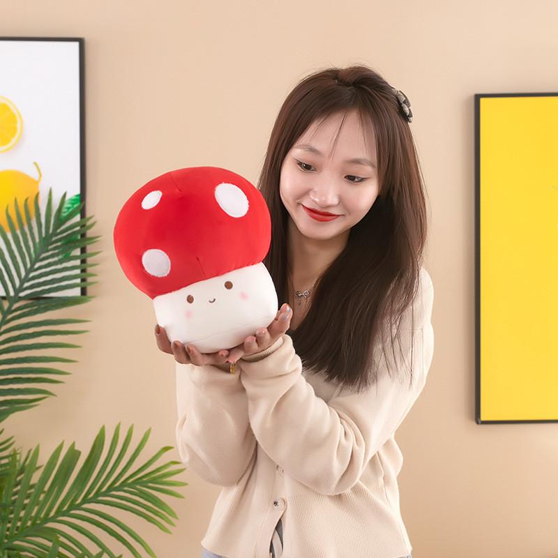 Toy Plush Mushroom Soft Stuffed Doll Cartoon Kids Bedroom Decor Gift Birthday