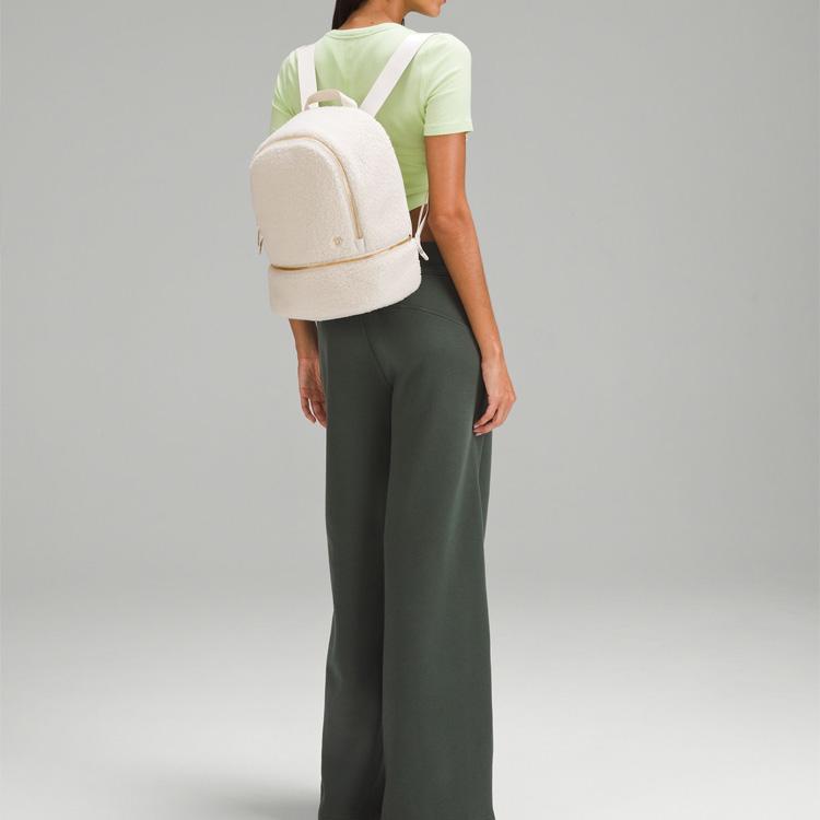 Lululemon 11L City Adventurer Fashion Sports Casual Zipper Velvet Mini Backpack Women backpack White LW9EJES-271126