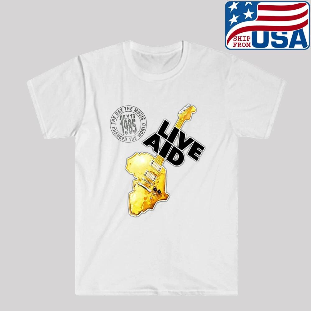 Live Aid Июль 1985 Мужская Белая Размер S - 3XL