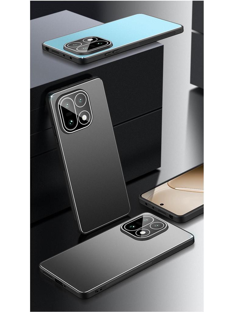 Совместимый с OnePlus 15, Защитный чехол из матового металла с полной защитой и защитой объектива, Легкий деловой жесткий чехол.