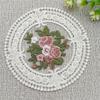 Anti-Scald Table Plate Mat 12cm Vintage Lace Coaster Placemat Embroidery Craft Bowls Coffee Cups Coaster European Style Fabric