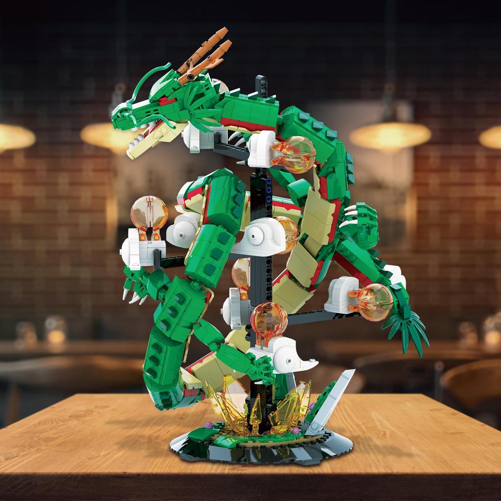 JMBricklayer Dragon Building Blocks Set with Lights 70134 Adult Building Toys Cool Animal Dragon Dragon Display Animal Collection Dinosaur Building