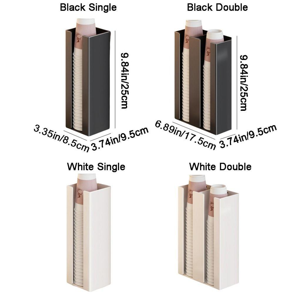 Iron Paper Cup Dispenser Large Capacity Cup Storage Rack Durable Paper Cup Organizer Refrigerator