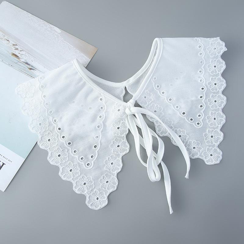 Мода 2023 года, женская, для девочек, кукла Лолита, шаль, поддельный воротник, вышитое ожерелье, лацкан, блузка, накидка на плечо, короткая накидка, поддельный воротник