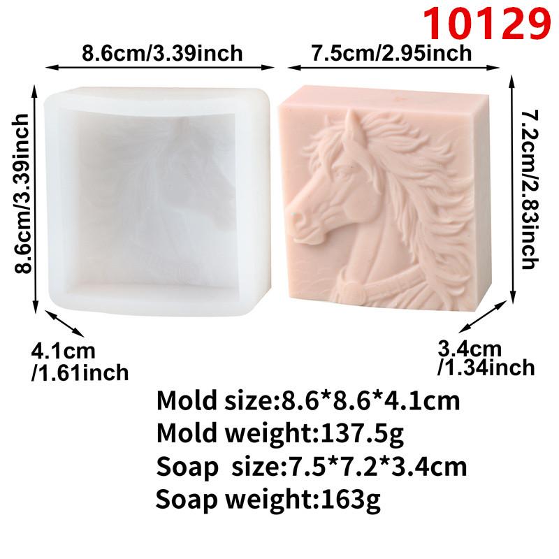 3D Square Animal Horsehead Elephant Silicone Soap Mold DIY Flamingo Tiger Mold Craft Gift Handmade Bath Bomb Making Supplies