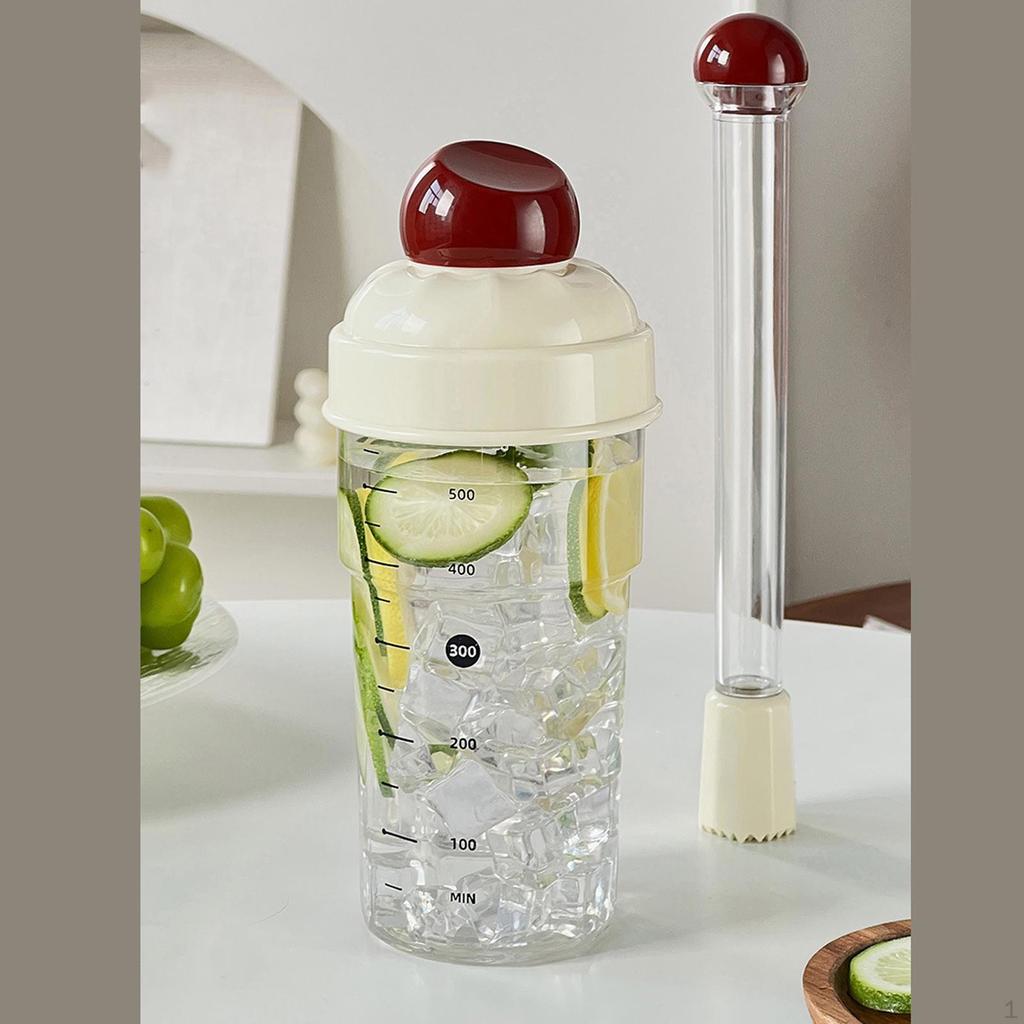 600ml Bartending Shaker And Muddler Set for Home Party Drinks