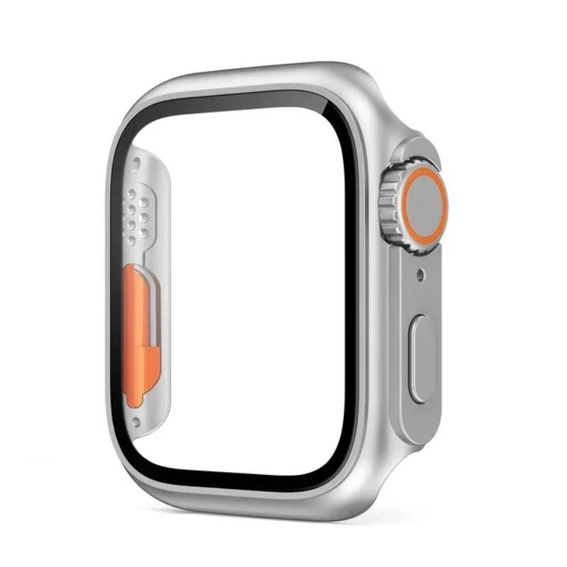 Защитный чехол для Apple Watch 10 42/46MM PC Cover+стеклянная пленка для IWatch Series9 8 7 SE 6 5 4 44/45MM Shell