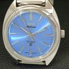 VINTAGE HMT KOHINOOR HAND-WINDING INDIAN MENS SKY BLUE DIAL WATCH a441018-4 HT-a441018