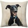 pc Greyhound Dog Portrait Pillow Cover Realistic Animal Print Cushion Case for Sofa Bedroom Home Decor Gift xcm