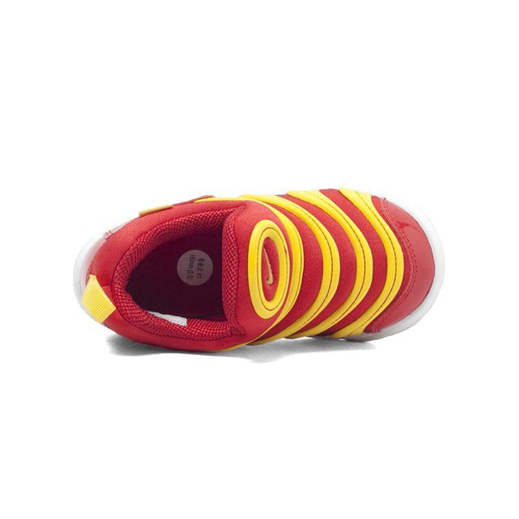 Nike Dynamo Free Abrasion Resistant Low top Toddler Shoes Bright Yellow And Bright Red Infant And Toddler 343938-618