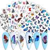10 Sheets 3D Butterfly Nail Stickers Flower Nail Decals Summer Nail Art Sticker Nail Designs Nail Decorations Nail Art Accessories
