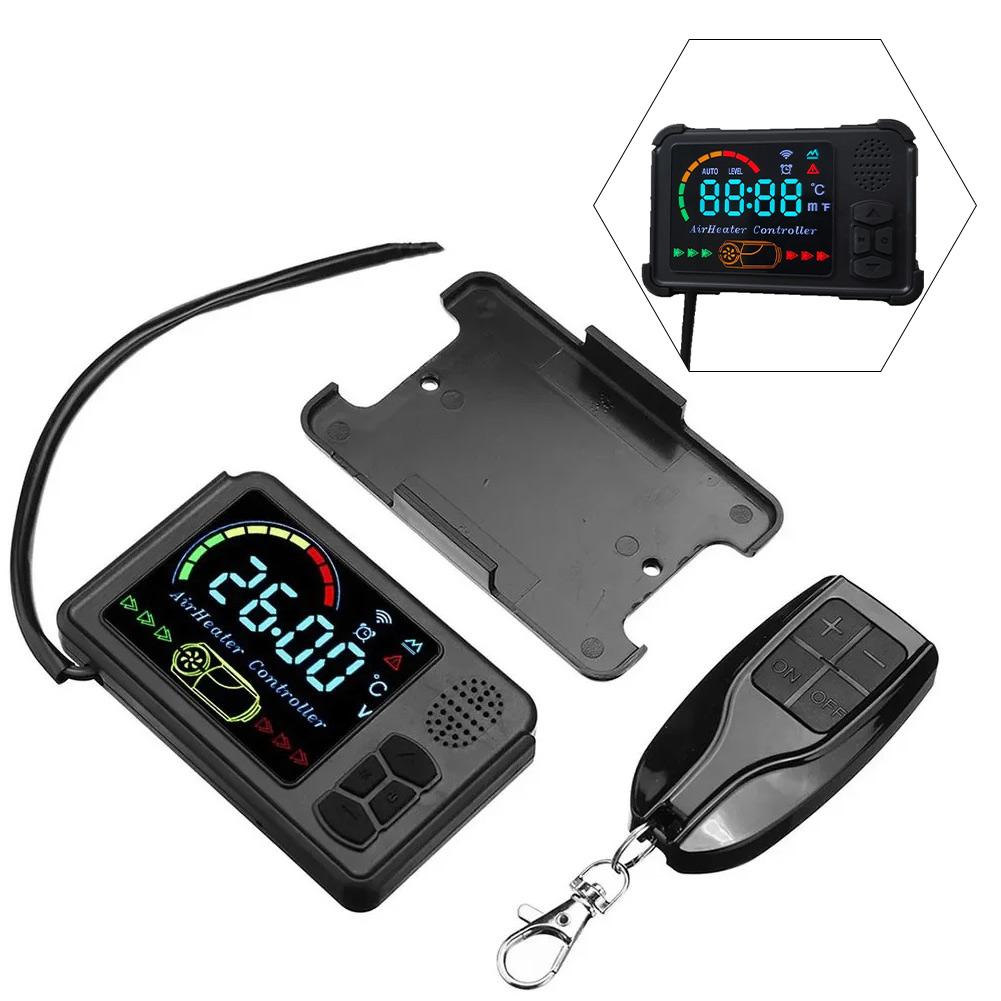 Автомобильный автономный отопитель с дистанционным управлением и ЖК-дисплеем для 12В 24В автомобилей. Подходит для различных применений.