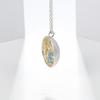 Original Designer Gemstone Pendant with Silver Chain Personalized Design S925 Silver Inlaid Natural Topaz Necklace Pendant