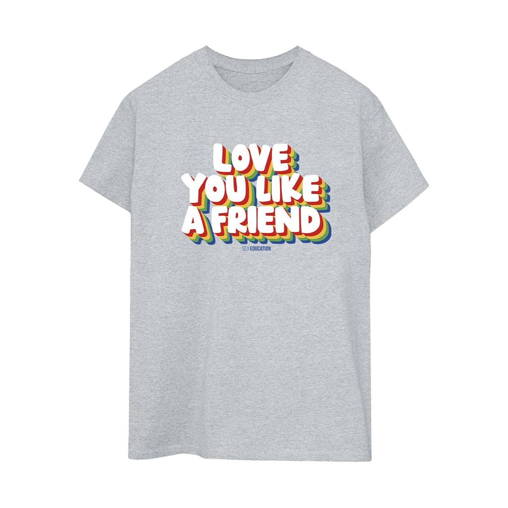 Netflix Женская/Дамская Хлопковая Футболка Бойфренда Sex Education Love Like A Friend