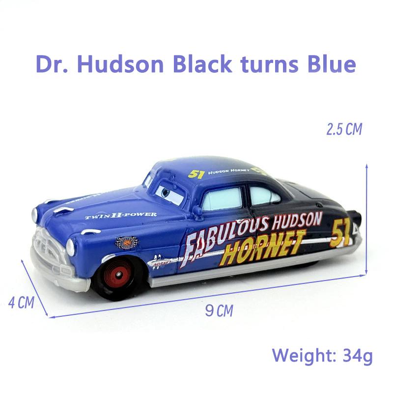 Cars Color Changing Toy Car Anime Figures Lightning McQueen Doc Hudson Metal Die Casting Model Children's Birthday Gifts