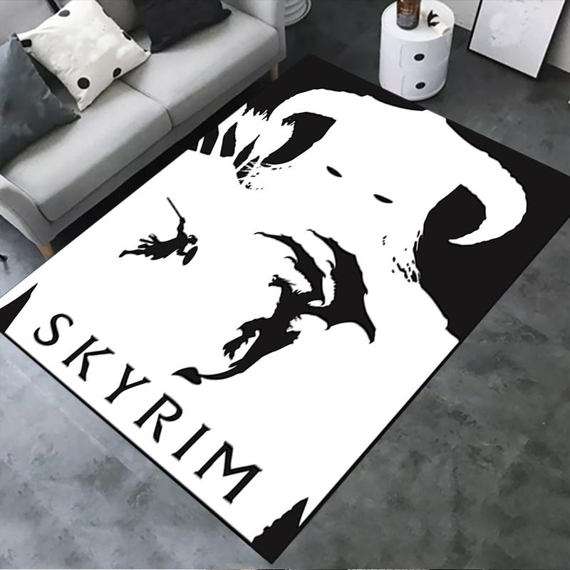 Новый ковер Skyrim 2025 для гостиной, спальни, дома, дивана, игровая зона для детей, нескользящий коврик для пола 167