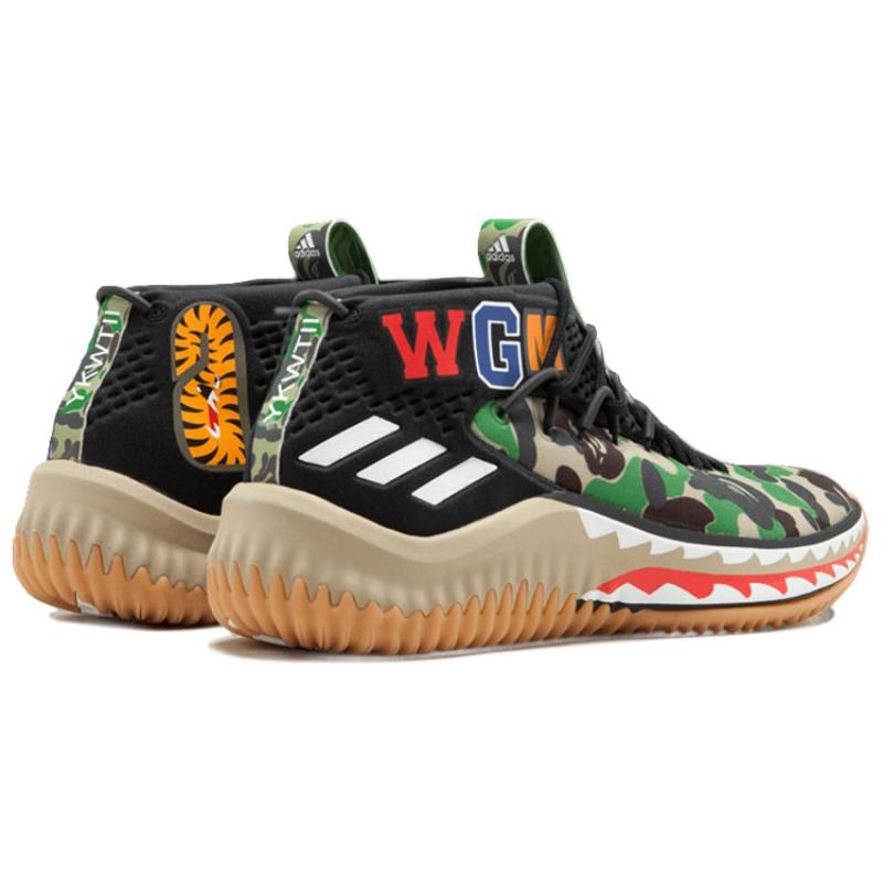 Adidas Dame 4 A Bathing Ape Камуфляжные кроссовки AP9974