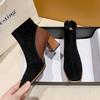 Ботильоны на высоком каблуке с острым носком, модные, дикие, квадратные, короткие, на высоком каблуке, простые, удобные, женские, новинка 2024 года