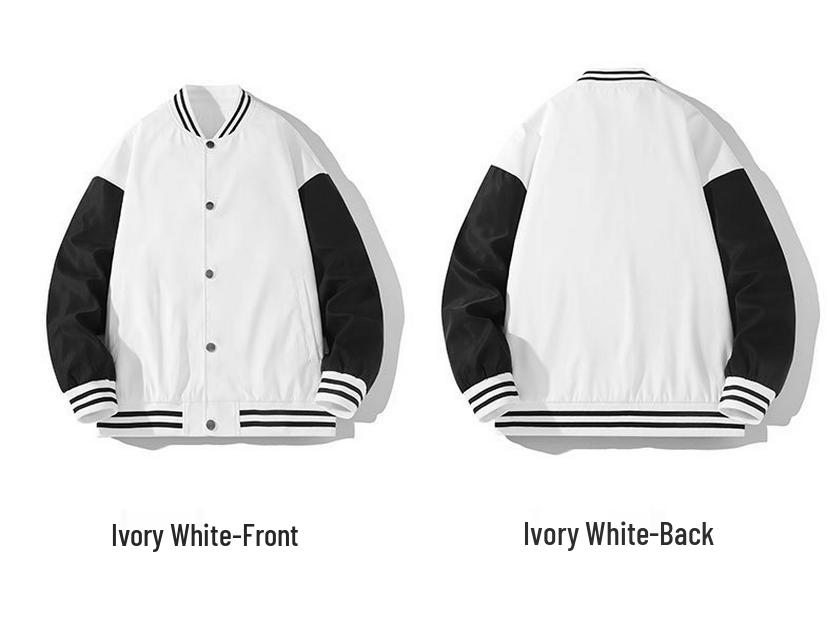 Мужская весенняя бейсбольная куртка в корейском стиле - Модный лоскутный топ с длинным рукавом, свободного кроя, красивая верхняя одежда