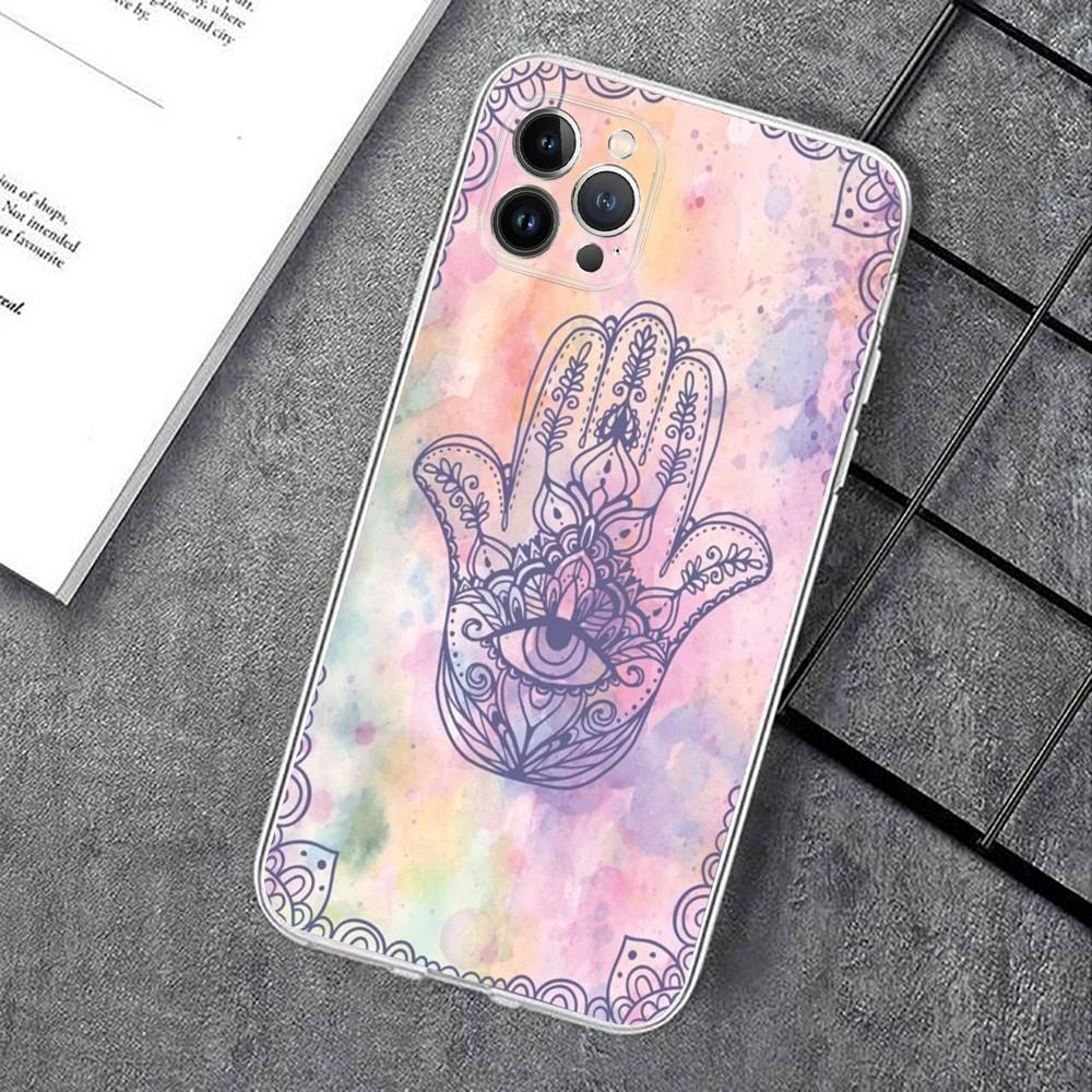 Hamsa Hand Of Fatima Phone Case For iPhone 15 14 11 12 13 Mini Pro XS Max Cover 6 7 8 Plus X XR SE 2020 Funda Shell