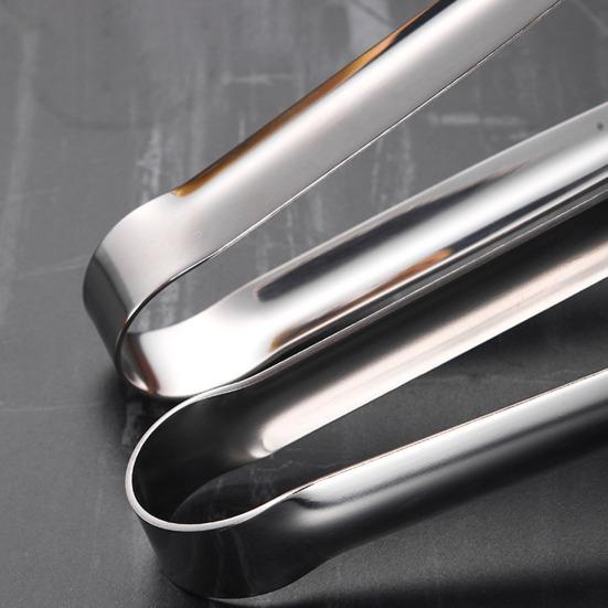 Зажим для еды, зубчатый, утолщенный, пищевой, с длинной ручкой, полированный зажим для еды, многофункциональный домашний бар, щипцы для кубиков льда для кухни