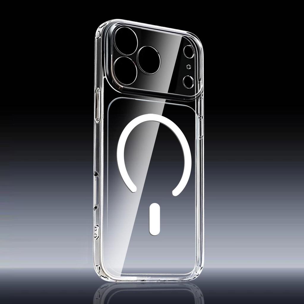 Прозрачный магнитный чехол для телефона Apple 17 Pro Max - Полное покрытие, защита от падений и совместимость с беспроводной зарядкой