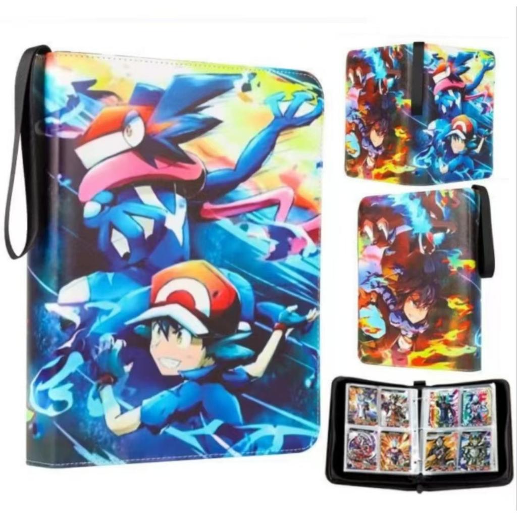 Card Album 4-Compartment 50-Page 400-Slot PU Material Trading Card Binder