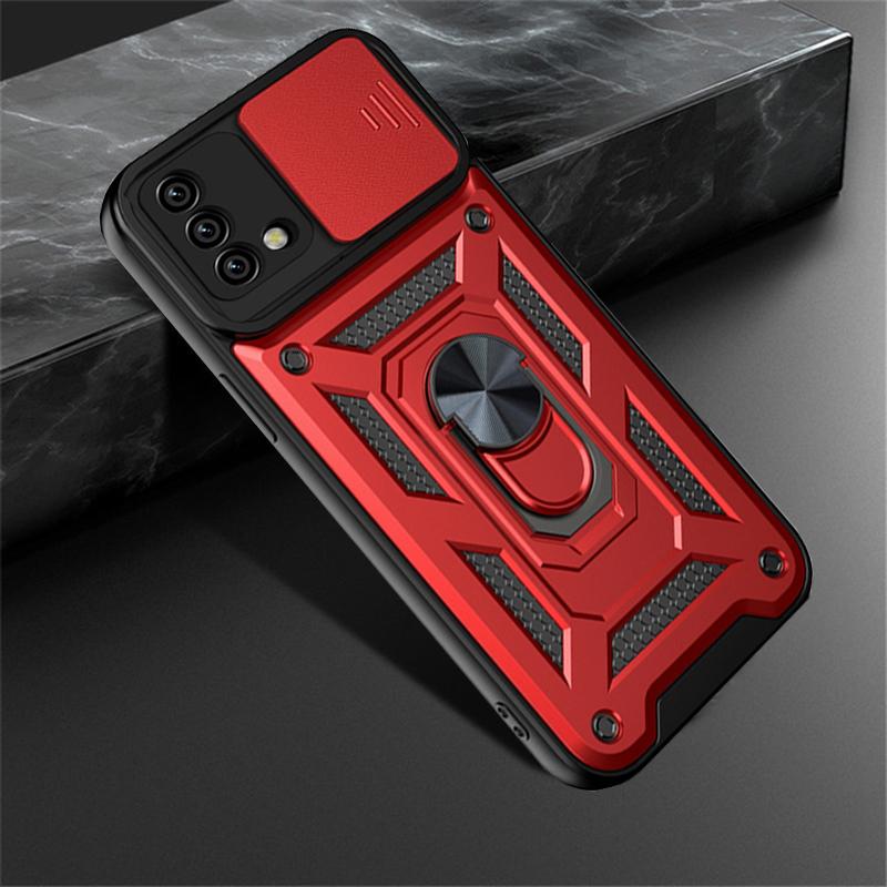 Чехол для телефона с объективом слайд-камеры для Huawei Honor 50 P30 P40 Lite EP Smart Y7P Y8P Y7A Y9A Y8S Y9S Nova 9 SE Противоударный защитный чехол с кольцом в стиле милитари