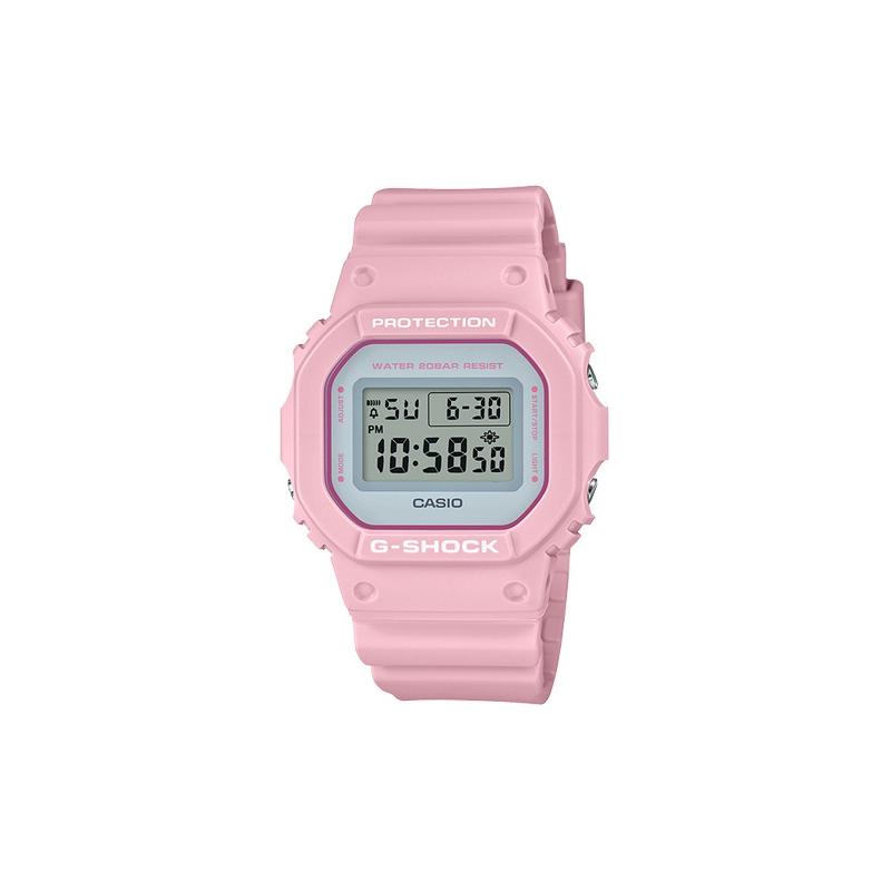 Casio Серия G-SHOCK водонепроницаемый механизм кварцевый механизм ремешок из смолы японские и корейские часы женские часы серый циферблат DW-5600SC-4PR