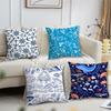 Искусство Морская Жизнь Синий наволочка Диван Гостиная Спальня Изголовье Подушка для спины Квадратная подушка Наволочка для подушки для сна