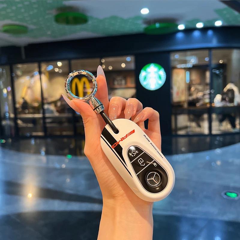 RPO5 Car Key Case Cover Shell For Mercedes Benz 2021 C /S Class W223 W206 S350L S400L S450L S500L Protector Accessories