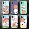 Bubu Dudu Мультяшный Милый Мягкий Чехол для Телефона для iPhone 16 16E 17 Air 15 Pro Max 14 Plus 13 Mini 11 12 7 Черный Чехол Задняя Панель